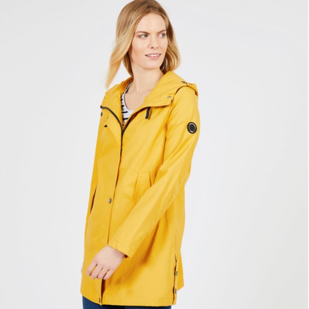 A-Line Hooded Yellow Rain Jacket